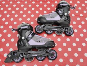 Predám kolieskové korčuľe Hy Skate 33-36 sivo-fialové - 4