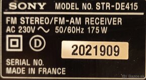 Predám receiver Sony STR-DE415 - 4