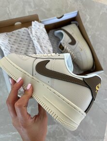 Nike Air Force 1 béžovo hnedé tenisky - 4