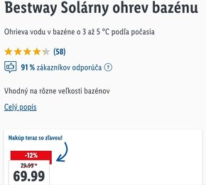 Solárny ohrev bazénu o 3-5°C - 4