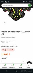 Hokejová vesta, ramena bauer vapor 2x pro - 4