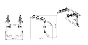 Nosič bicyklov na zadnú časť vozidla - pre 3 bicykle - 4