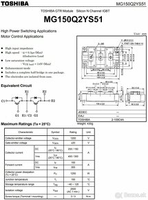 IGBT tehla, polomost - TOSHIBA MG150Q2YS51 - 4