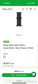 Novy náramok Apple watch Black Ocean Band 49mm - 4