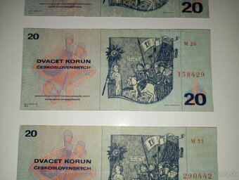 BANKOVKY 20 KČS, 1970, NEJVZÁCNĚJŠÍ SÉRIE M - 4