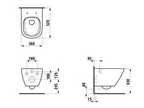 Laufen Lua - Závesné WC - Nové - 4