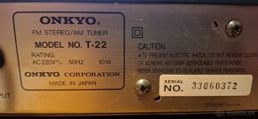 Predám vintage Onkyo zosilovač A-22 + tuner T-22 - 4