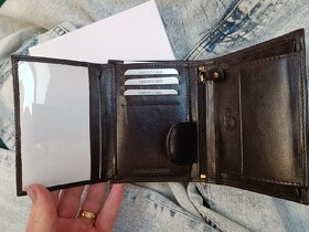 Pánska KOŽENÁ peňaženka hnedo-čierna - 4
