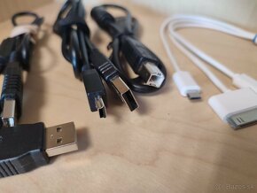 Sada 6x USB káblov (Micro, Mini, B, Apple 30 pin, Lightning) - 4