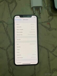 predám iPhone X 256gb plne funkční s kritami - 4