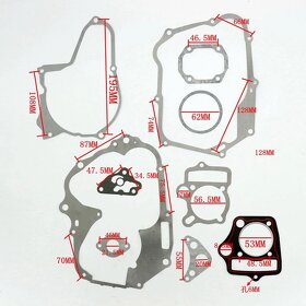 Sada tesnení motora pitbike atv 110/125ccm - horný štartér - 4