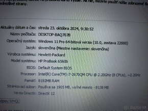 Hp ProBook 6560b Core i7/15,6"Top stave SSD 256/8 DDR3 - 4