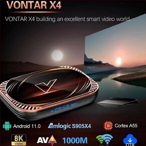 Android 11 TV Box, Vontar X4, S905X4, 4/32GB,Kláv. s Touchp - 4