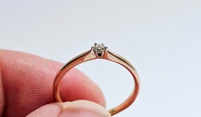 14k zlatý prsteň 0,075ct ✨✨✨ - 4