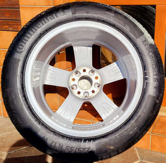 alu R17 5x112 orig. Mercedes, letné pneu 225/55 - 4