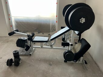 Set bench press + závažia - 4