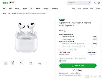 AirPods 3 gen s MagSafe puzdro, nové nikdy nepoužité - 4