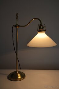 Starožitná stolová lampa mosadzná. - 4