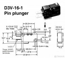 16Amp SPDT ╍ Mikrospínače bez páčky ╍ pre spájkovanie - 4