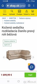 Predam koženu rozkladaciu sedačku - 4