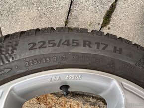 225/45R17 - 5x112 - 4xVW disky+4x zimne pneu Continental - 4