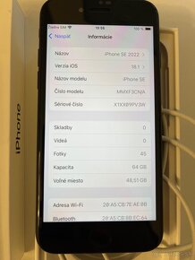 iPhone SE 2022 64GB Midnight (čierny) - 4