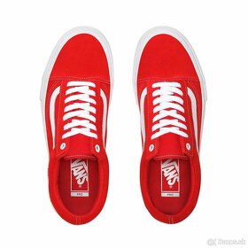 VANS Old Skool Pro - Red/White (Suede) - 4