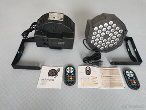 4ks 36led reflekroy RGB, diaľkové ovládanie + Taška - 4