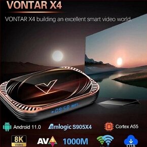 Android TV Box, Vontar X4, S905X4, 4/32GB,Kláv. s Touchp. - 4