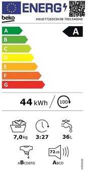 Práčka BEKO XWUE87265CSH3B (Nová, nerozbalená) - 4