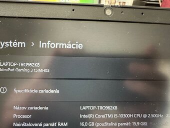 Lenovo Ideapad Gaming 3 8Gb 15IMH05 - 4