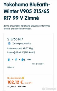 215/65 R17 99V zimné YOKOHAMA - 4