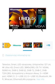 Televízor Hisense 126 cm - 4