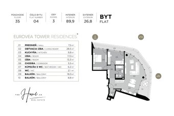 THE HOME︱EUROVEA TOWER - 3i byt s výhľadom na Karpaty, 35.np - 4