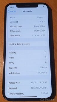 iPhone 12 PRO 256 GB pacific blue veľmi pekný stav - 4