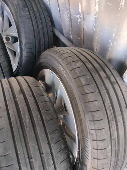 4ks alu disky orig. Škoda ROTARE 5x112 R17 pneu 205/55 R17 - 4