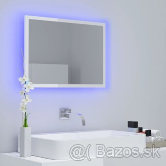 LED kúpeľňové zrkadlo lesklé čierne 60x8,5x37 cm - 4