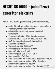 Hecht GG 5000 - benzínový generátor - 4