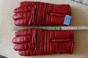 Kožené zimné rukavice pánske veľkosť L (už len biele) - 4