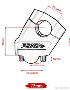 Zvýšenie riadidiel 22mm - 4