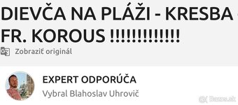 Kresba - Dievča na pláži - František Korous - 4