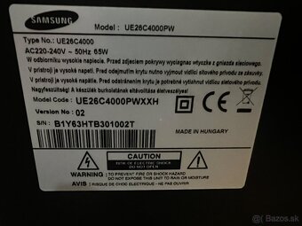 Krásny televízor s LED podsvietením panelov SAMSUNG UE26C40 - 4