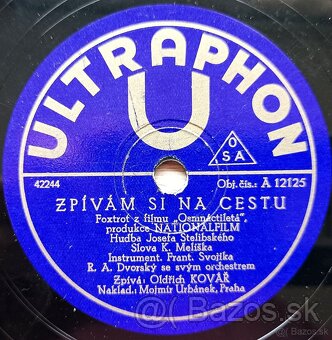 R. A. Dvorský - tři starožitné šelakové gramodesky 30. léta - 4