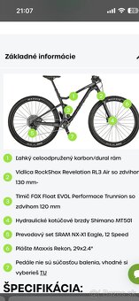 Celoodpružený karbónový bicykel Scott Spark 940 XL - 4