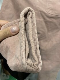 Béžové vélvetove nohavice Zara z podšívkou, 110cm - 4