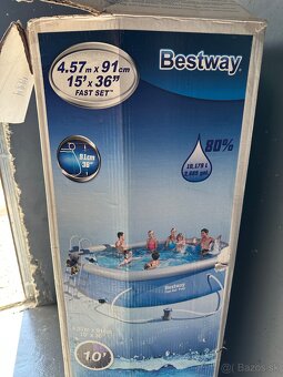 Predám bazén BESTWAY Fast Set - 4