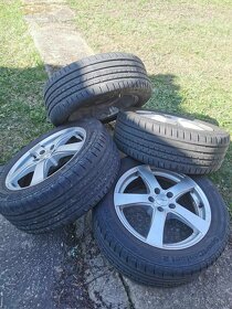 Letné Pneumatiky + disky alu Dezent TY 205/55 R16 5x110 - 4