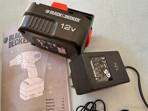 "NOVÁ" BLACK&DECKER batéria A12E a adaptér HKA-15321 za25E - 4