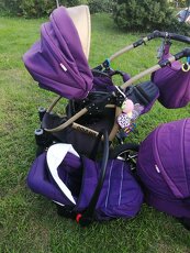 SET Kočík Baby lux  de luxe purple 3v1+golfac - 4