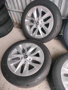 4ks alu disky orig. Škoda 5x112 R17 pneu 205/55 R17 7mm - 4